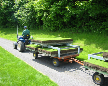 TerraCottem dans la zone des racines du Gerry Weber Stadion, Halle, Germany.