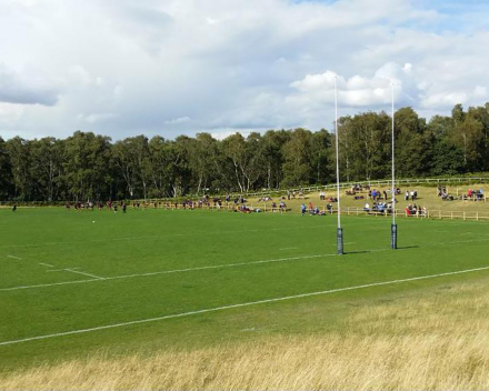 Terrain de rugby avec TerraCottem, Ampthill, Bedfordshire, Angleterre.