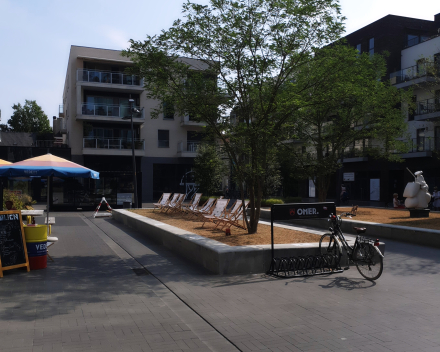 Planting trees on top of an underground parking garage.