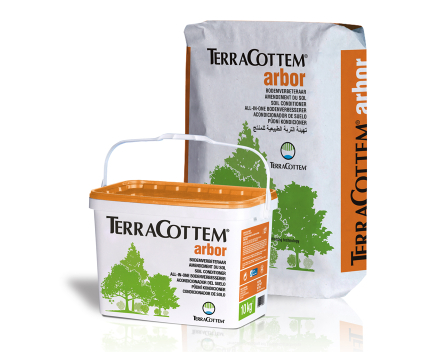 TerraCottem Arbor está disponible en sacos de 20 Kg y cubos de 10 Kg.